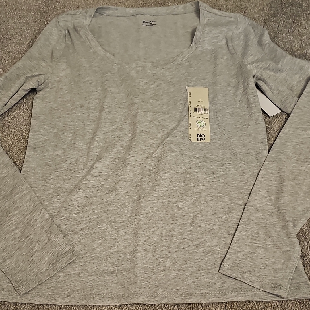 Gray Women's Long Sleeve Top #C